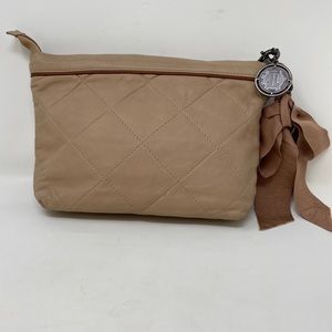 Lanvin pouch beige leather quilted